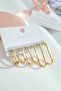 Women's Earrings Set of 6 Decorative Gold - 2