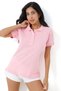 Women's Polo Neck Pink T-shirt - 2
