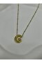 Bubble Curved Gold Letter Necklace (G Letter) - 4