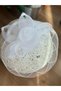 Vintage design bridal wedding long tulle veil rose flower hat hair accessory pensli cap buckle white - 3