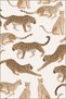 Beige Themed Leopard Patterned Creative Modern Decorative Carpet 3617