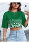 Crop CKOD-232913 Letter Graphic Off Shoulder Short - 4