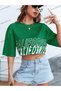Crop CKOD-232913 Letter Graphic Off Shoulder Short - 5