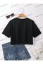 Crop CKOD-232913 Graphic Short with Heart and Slogan - 2