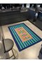 Multicolored Mixed Geometric Stripe Patterned Creative Modern Decorative Carpet 3633 - 3