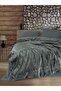 Velvet Double Duvet Cover Set Flossy Gray