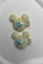 Women's Cream Star Detailed Teddy Bear Model Double Latch Buckle