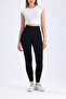 Women's Black High Waist Corseted Interlock Steel Knitted Tights Do Not Show Underwear - 7