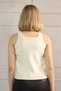 Round Neck Strappy Women's Ribbed Knitwear Undershirt with Chest Window Detail and Buttons - 2