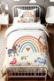 Rainbow Nature Safari Patterned Single Baby Kids Bedding Set - 2