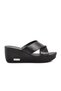 3513 Black Wedge Sole Women's Slippers - 2