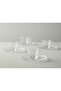 Balloon Glass 8 Pieces 4-Person Coffee Cup Set Transparent - 3