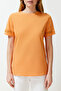 Turuncu Kalın Pamuklu Aksesuar Detaylı Basic/Regular Kalıp Örme T-Shirt TWOSS24TS00048 - 5