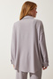 Women's Gray Comfortable Knitted Shirt Trousers Set KH00090 - 11