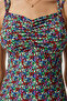 Women's Blue Green Double Strap Patterned Knitted Dress MC00262 - 5