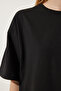 Women's Black and White Basic Oversize 2-Piece Set Knitted T-Shirt HW00008 - 3