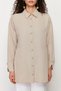 Beige Cuff Detailed Woven Shirt TCTSS24TG00052 - 3