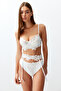 Bride White Brode Lace Rope Strap Knitted Panties and Garter Thmss24Cc00028 - 3