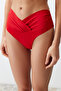 Kırmızı V Kesim Regular Yüksek Bel Bikini Altı TBESS24BA00137 - 8