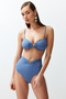 Mavi Aksesuarlı Regular Yüksek Bel Bikini Altı TBESS24BA00127 - 3