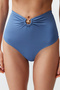 Mavi Aksesuarlı Regular Yüksek Bel Bikini Altı TBESS24BA00127 - 4