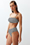 Çizgili Yüksek Bel Regular Bikini Altı TBESS24BA00129 - 6