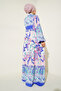2423 Authentic Patterned Dress - D.Navy Blue - 7