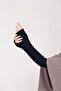 Finger Snap 45cm Lycra Combed Cotton Sleeve 1 Pair Navy Blue