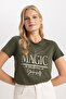 Traditional Regular Fit Crew Neck Slogan Printed Short Sleeve T-Shirt Z6444az23sp - 4