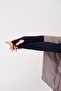 Finger Snap 45cm Lycra Combed Cotton Sleeve 1 Pair Navy Blue - 2