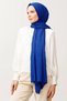 Cobalt Blue Pleated Bamboo Shawl - 2