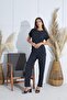 Women's Short Sleeve Black Pajamas Set C0T6N551 - 2
