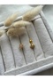 Pink Quartz Stone Handmade Gold Ball Earrings - 3