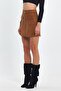 Pocket Detail Suede Skirt - 5