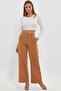 Finike Fabric Ribbed Wide Leg Palazzo Trousers - 7