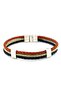 ثلاثة ألوان نسج حبل سلسلة ثلاثة صف سوار الرجال M045A - 3