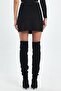 Double Zipper Detail Suede Skirt - 8