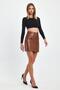 Pocket Detail Leather Skirt - 6