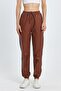Women's Leather Jogger Pants with Elastic Waist and Legs
