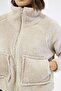 Women's Zippered Short Plush Coat - 8