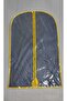 Suit Cover, Transparent Clothes Carrying Bag, Edge Stripe Metalized Gold Piping, 64x100 cm, - 3