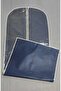 Evening Dress Cover, Transparent Long Dress Protector and Carrying Bag, Edge Stripe Metalized SILVER Piping,160x64 cm, - 2