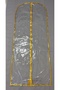 Evening Dress Cover, Full Transparent Long Dress Protector and Carrying Bag, Edge Stripe Metallized Piping, 160x64 cm, - 4