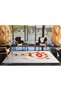 Beige Red Themed Hand and Lip Patterned Creative Modern Decorative Carpet 3650 - 4