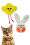 Cute Friends Cat Toy Set Catnip Plush Chick and Sound Plush Rabbit Cat Toys - 8