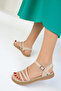 Beige Women's Sandals 18968 - 4