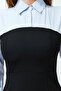 Black Striped Midi Woven Shirt Dress TWOSS24EL00780 - 5