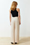 Taş Cırt Cırt Kapamalı Krep Yüksek Bel Pileli Wide Leg/Geniş Kesim Örme Pantolon TWOAW24PL00177 - 7