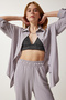 Women's Gray Comfortable Knitted Shirt Trousers Set KH00090 - 6