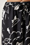 Women's Vibrant Black Patterned Flowing Viscose Palazzo Trousers EN00606 - 7